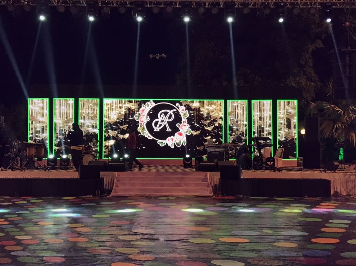 Sangeet · family on stage