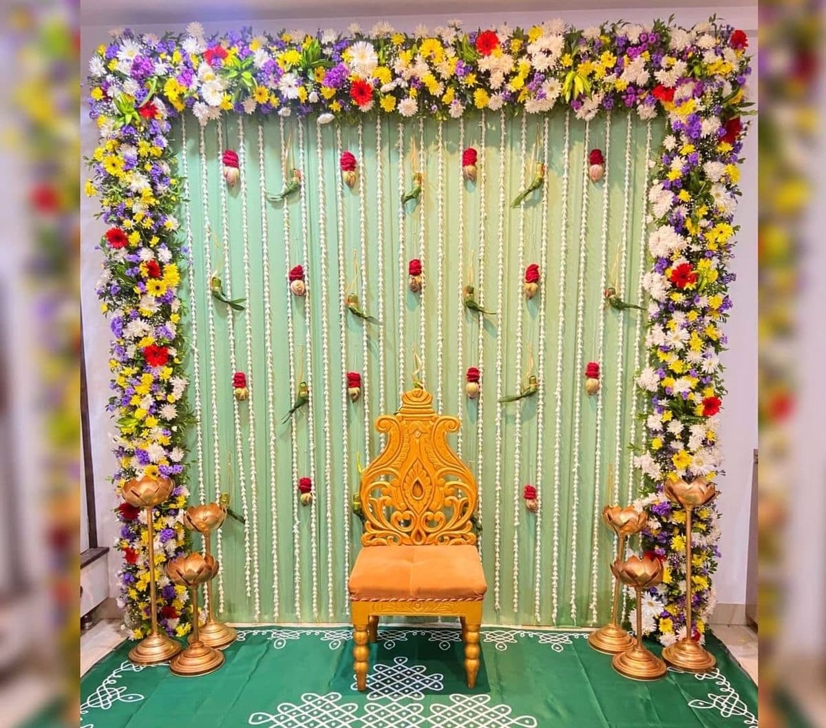 Saree ceremony · golden frame
